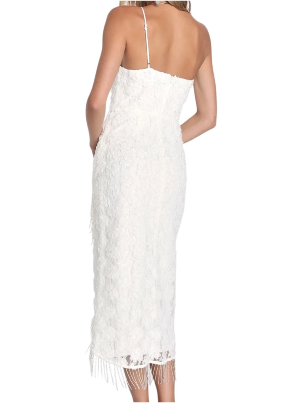 Lulus Stunning Destiny One-Shoulder High Low Dress - White Size S - Picture 4 of 14